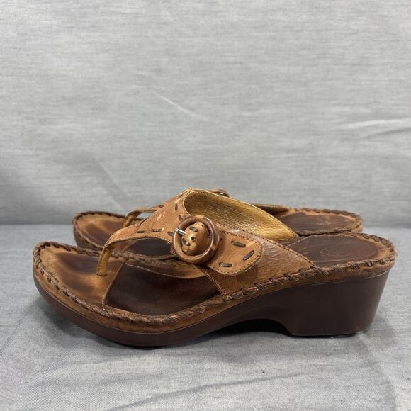 Ariat Women’s Brown Wedge Heeled Thong Sandals 10B Style # 53495 - Picture 4 of 8
